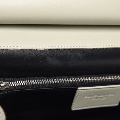 Balenciaga Smooth Calfskin Le Dix M Cartable Shoulder Bag Pearl Grey 9 of 12