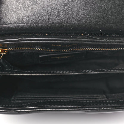 Saint Laurent Calfskin Y Quilted Monogram Toy Loulou Crossbody Bag Black 4 of 9