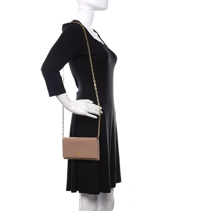 Prada Saffiano Metal Bar Chain Wallet Cammeo 2 of 11