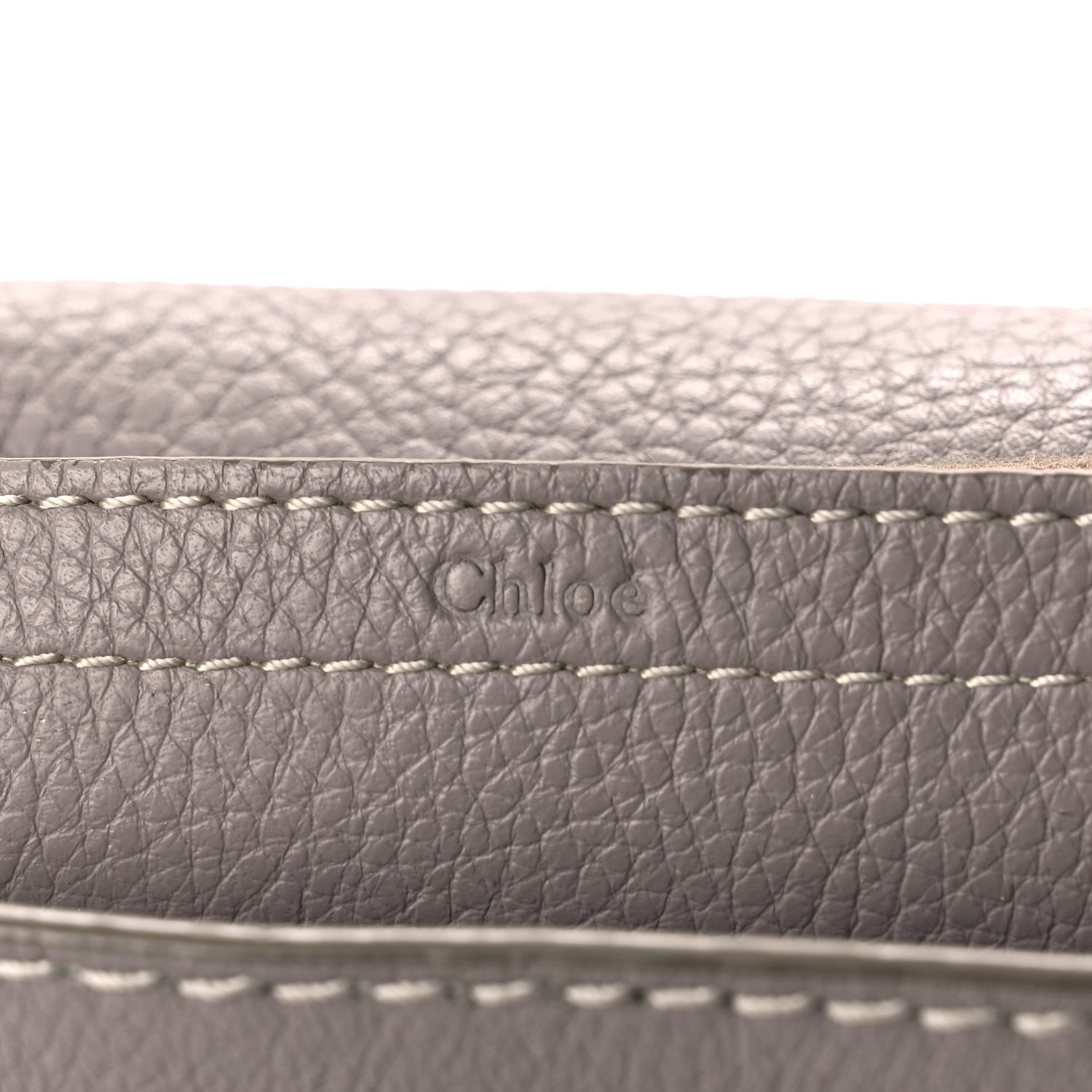 Chloe Grained Calfskin Medium Marcie Saddle Bag Cashmere Grey 5 of 8