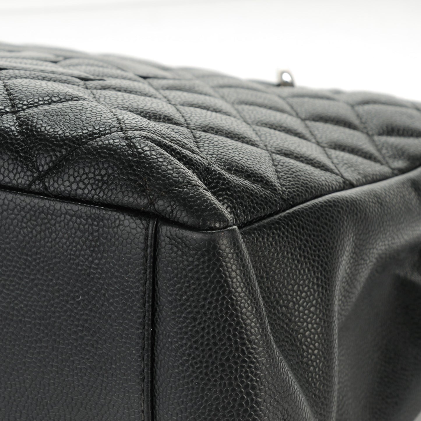 Caviar Quilted Grand Shopping Tote GST Black