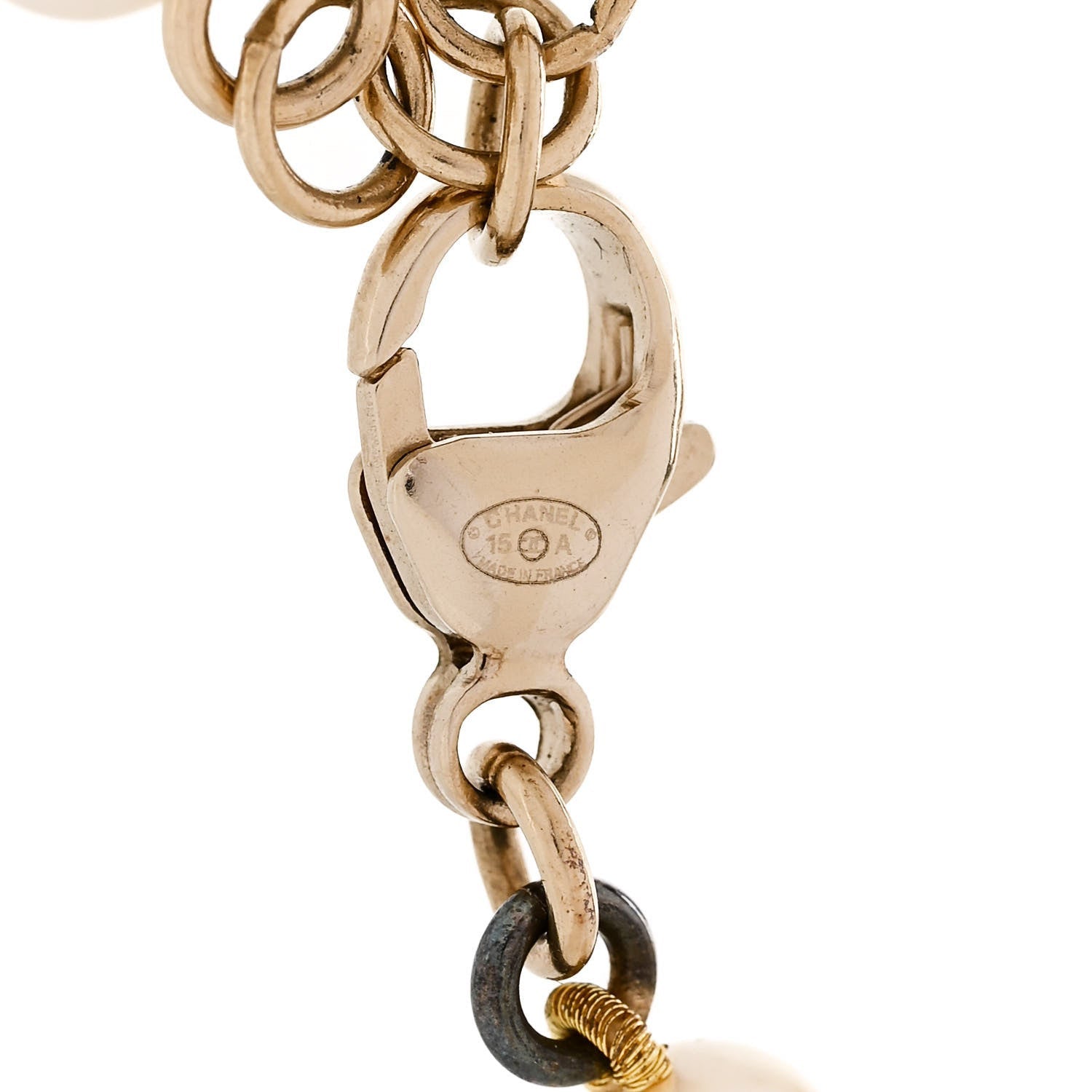 Chanel Pearl Crystal Star CC Bracelet Gold 4 of 5