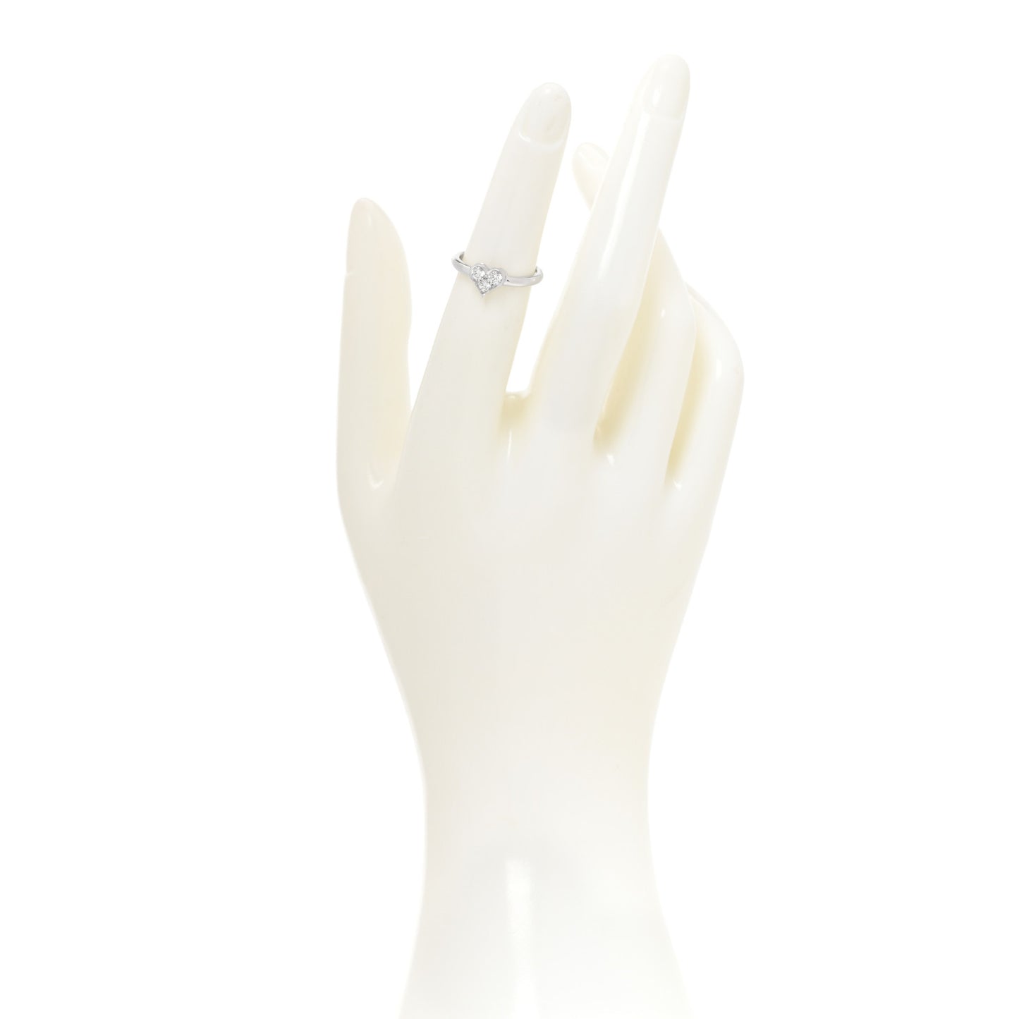 Platinum Diamond Hearts Ring 49 5