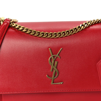 Saint Laurent Calfskin Medium Monogram Sunset Rouge Eros 6 of 8