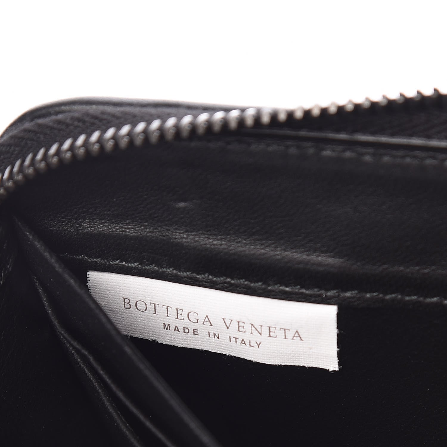 Bottega Veneta Nappa Intrecciato Gradient Spotted Zip Around Wallet Black Gray 7 of 13
