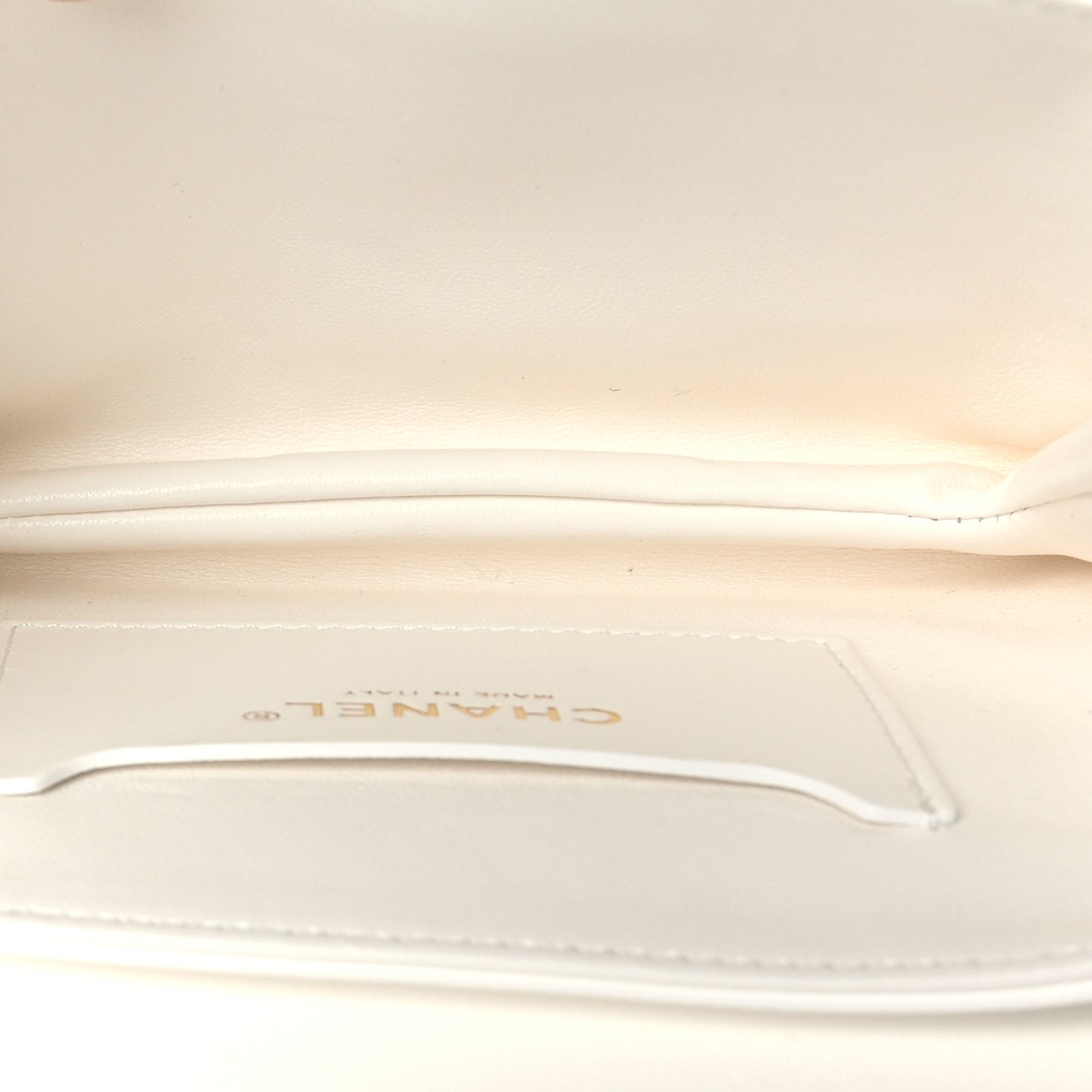 Caviar Quilted Small Top Handle Flap White