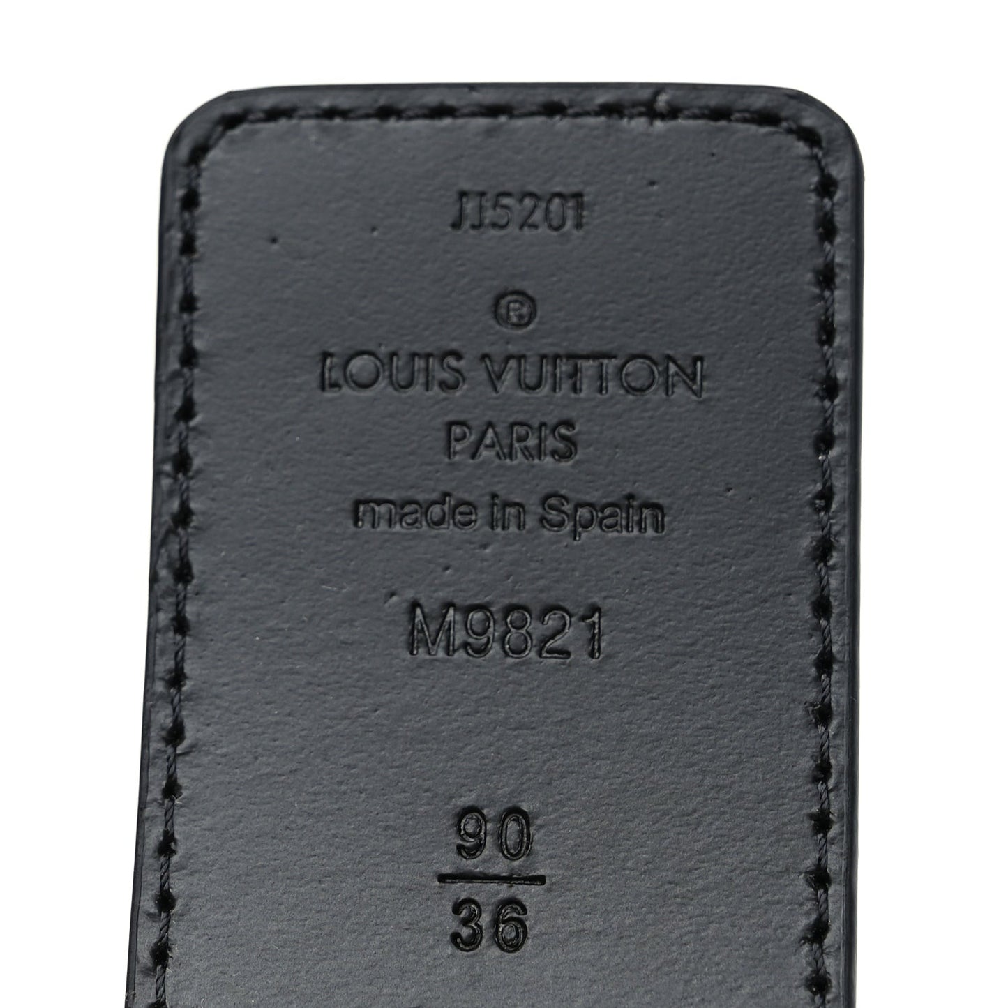 Calfskin Monogram 40mm LV Initiales Reversible Belt 90 36 Black