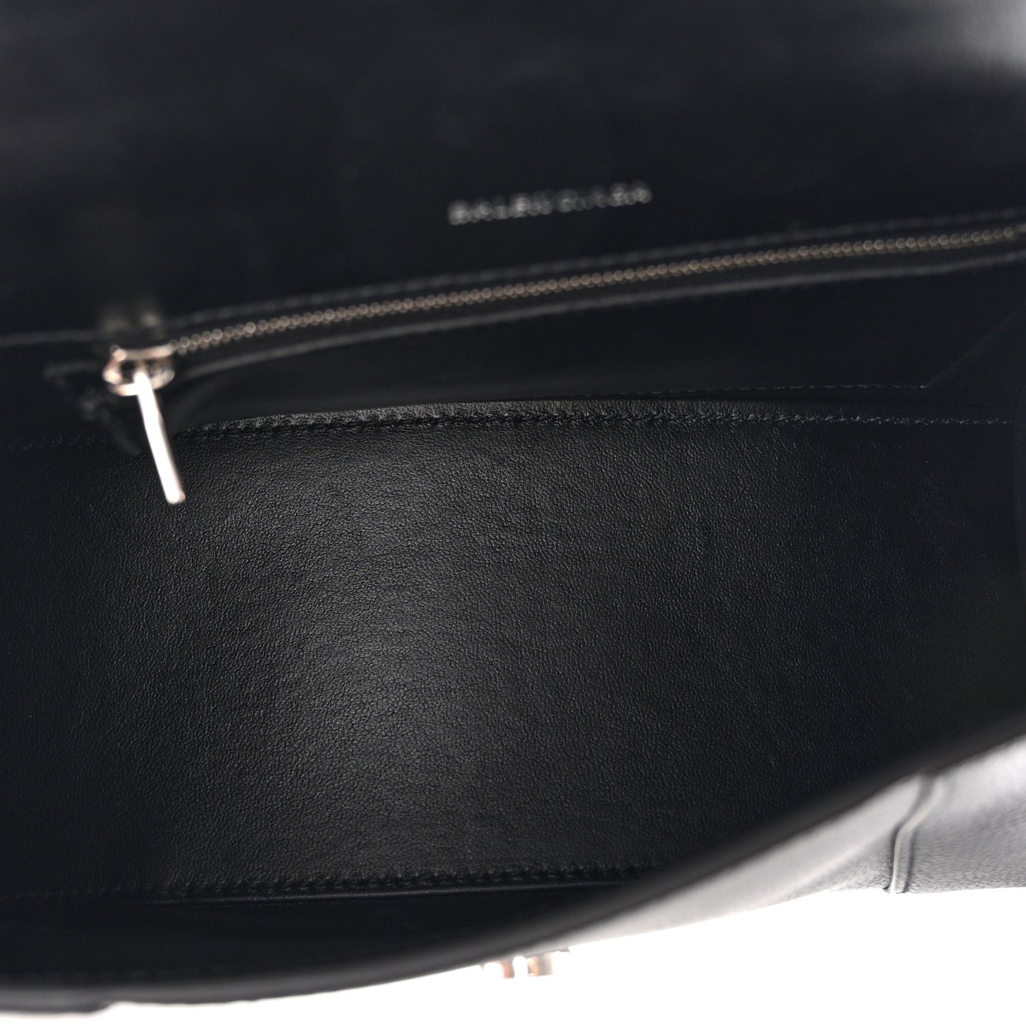 Grained Calfskin Small Hourglass Top Handle Bag Black