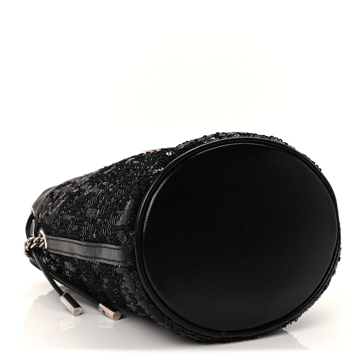Sequin Mini GG Marmont 2.0 Bucket Bag  Black