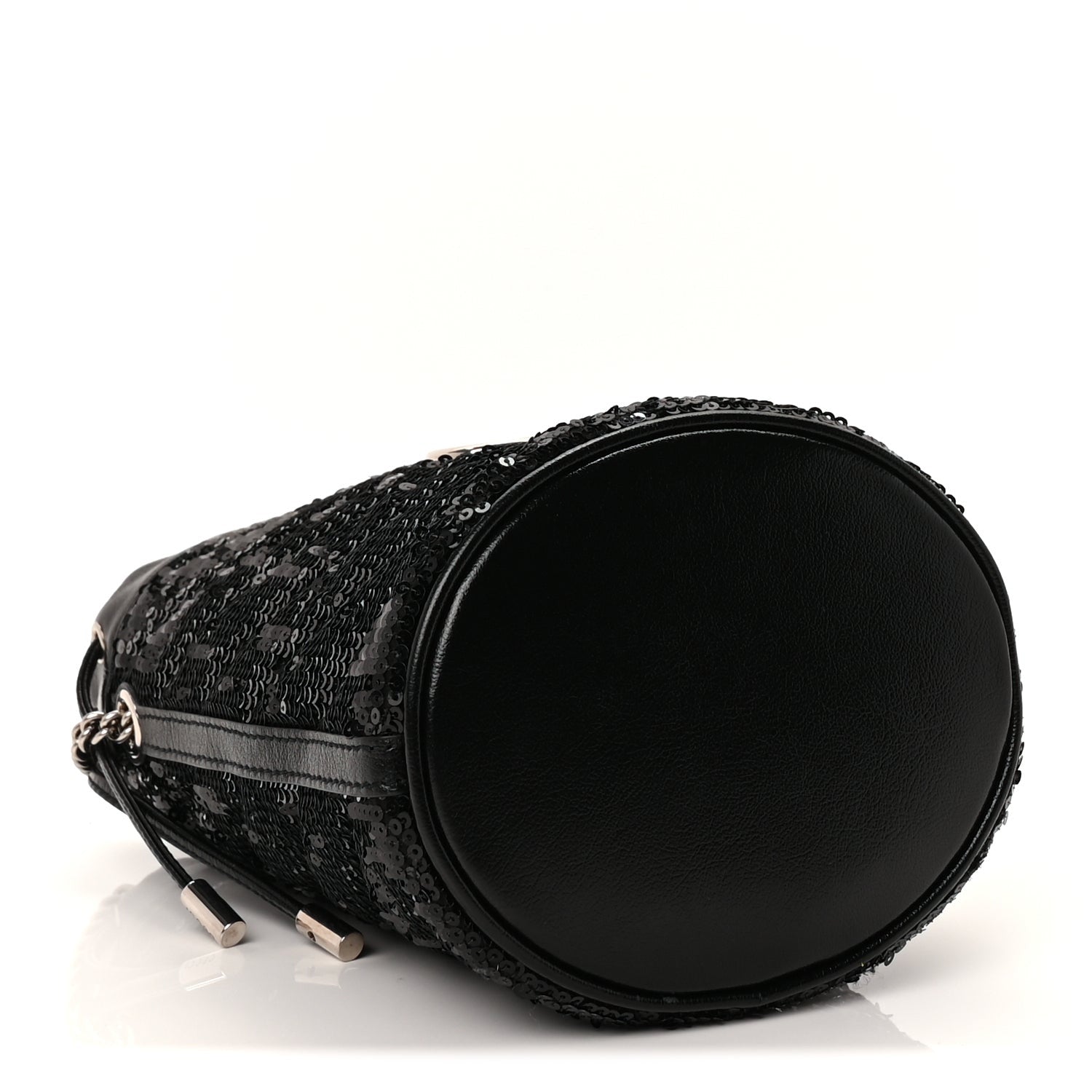 Gucci Sequin Mini GG Marmont 2.0 Bucket Bag  Black 3 of 8