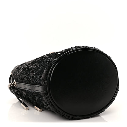 Gucci Sequin Mini GG Marmont 2.0 Bucket Bag  Black 3 of 8