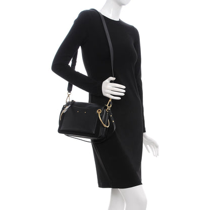 Chloe Calfskin Suede Small Roy Bag Black 2 of 8