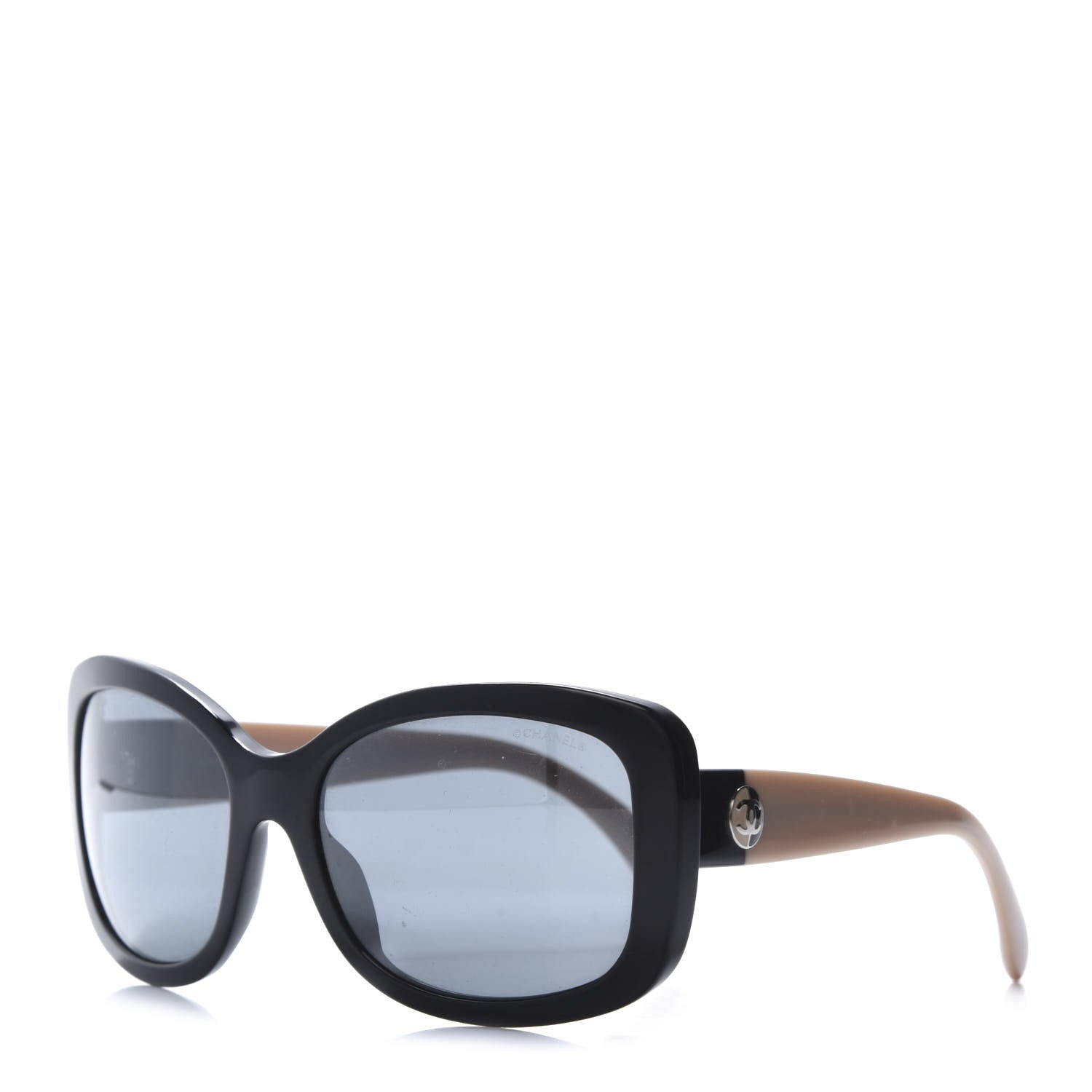 Chanel Acetate CC Sunglasses 5322 Black Beige 1 of 7