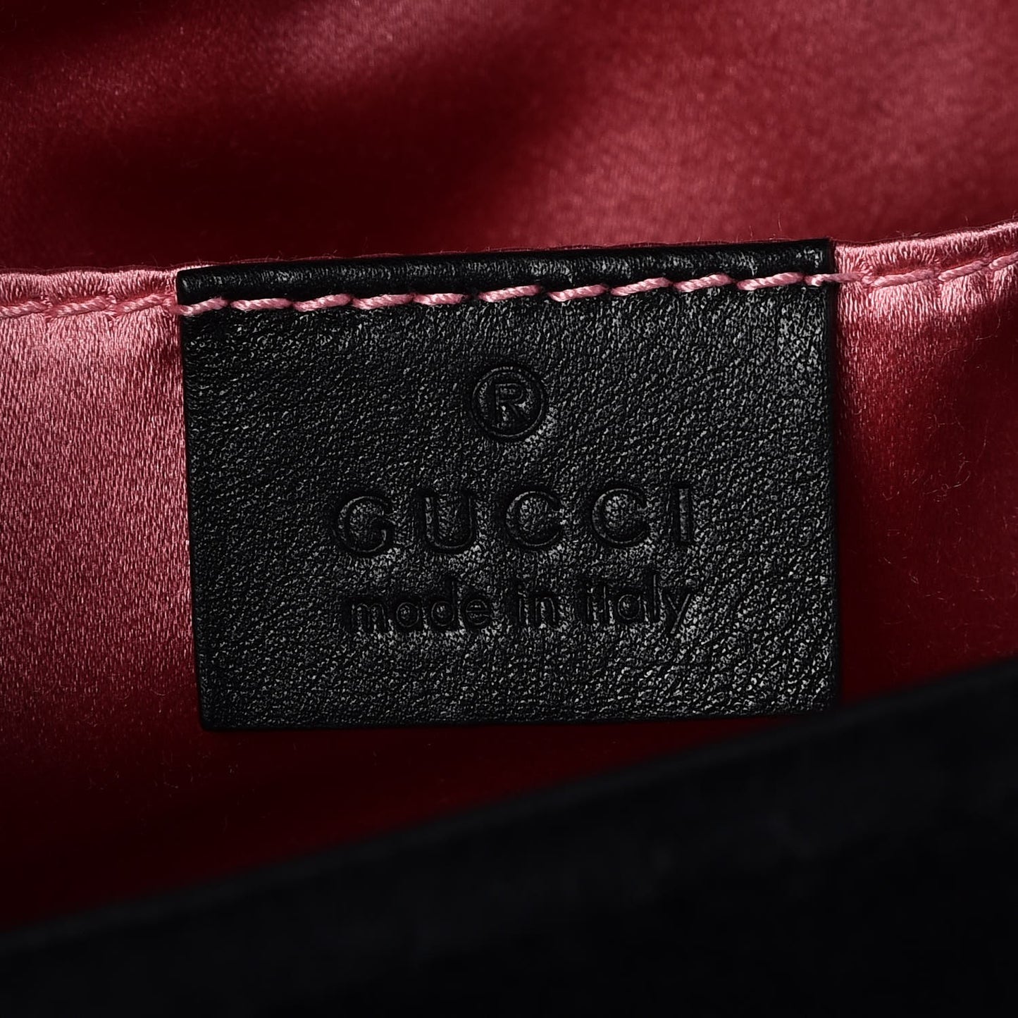 Velvet Matelasse Mini GG Marmont Shoulder Bag Black