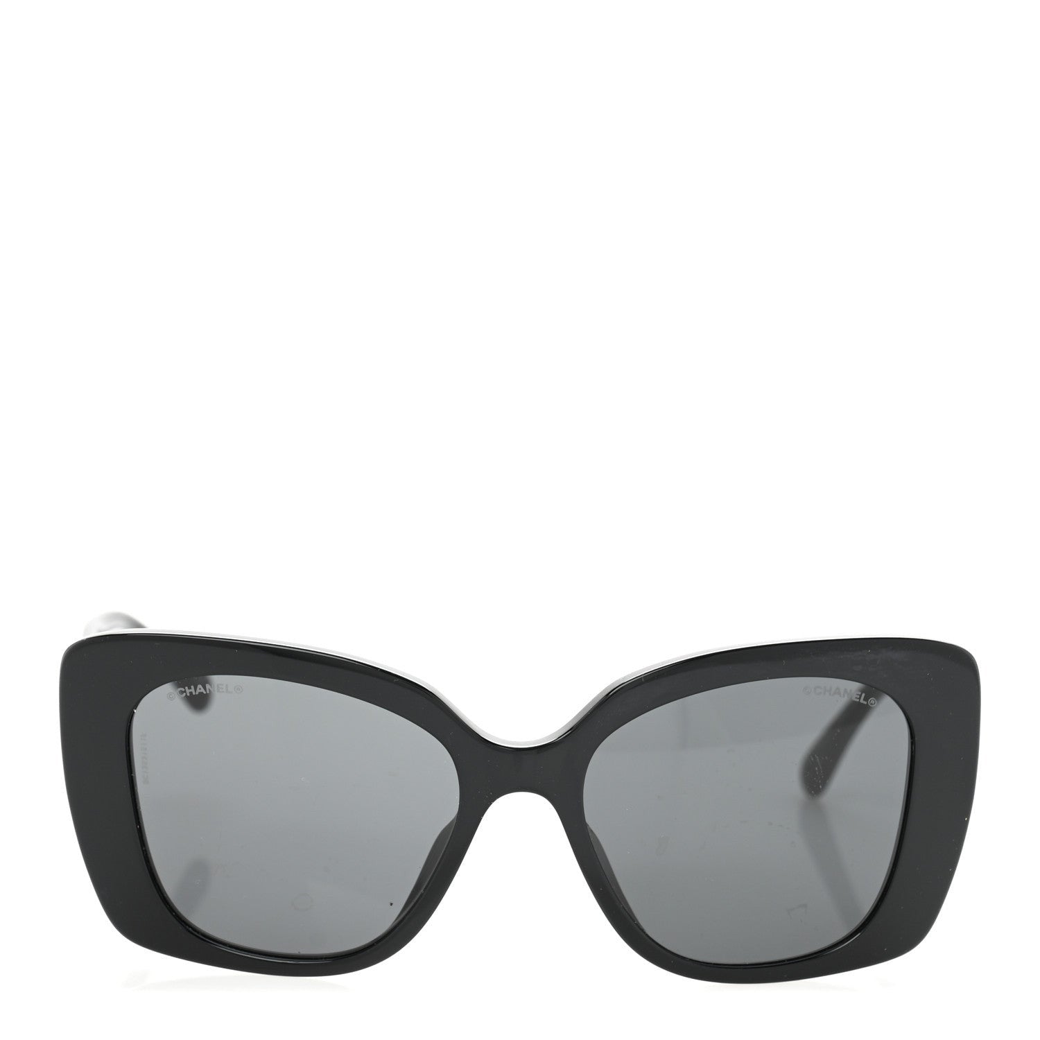 Chanel Acetate Strass Square Sunglasses 5422-B-A Black White 2 of 7