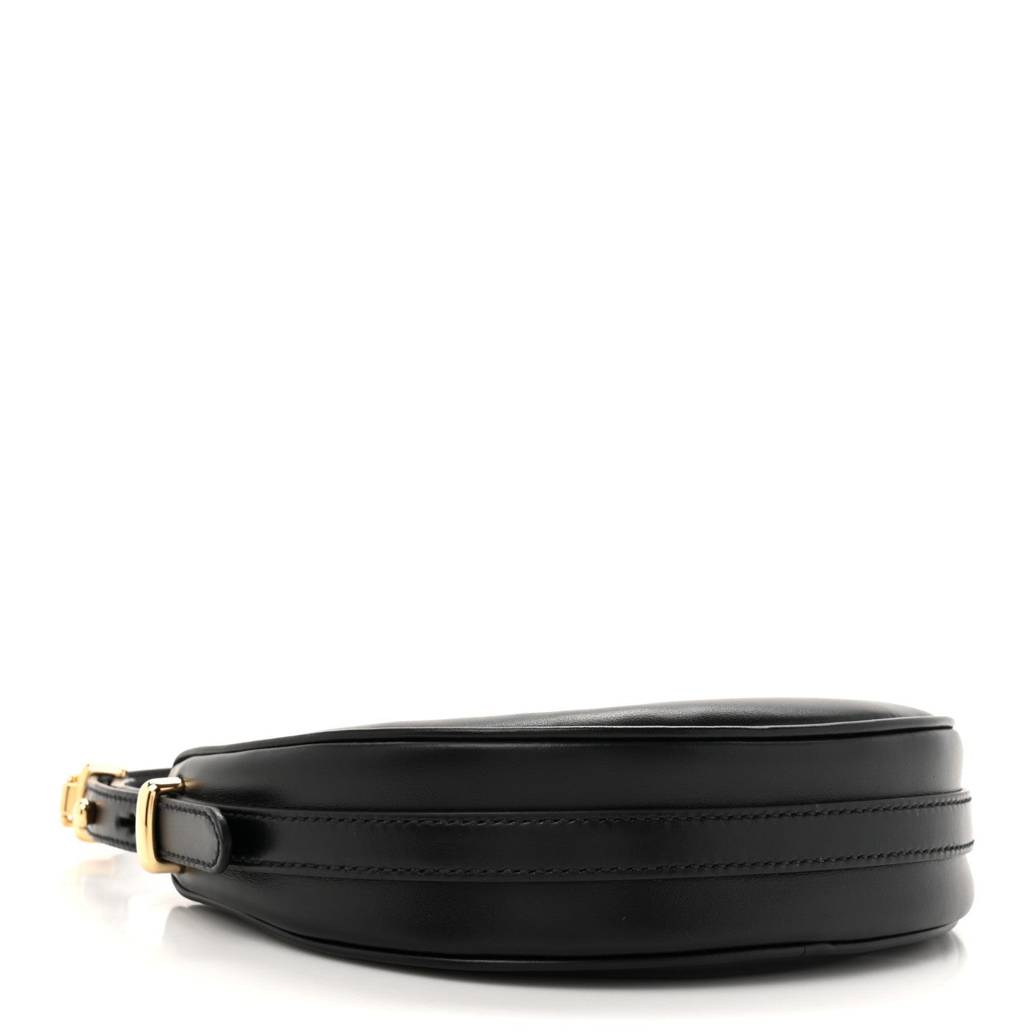 Prada Soft Calfskin Arque Shoulder Bag Black 4 of 7