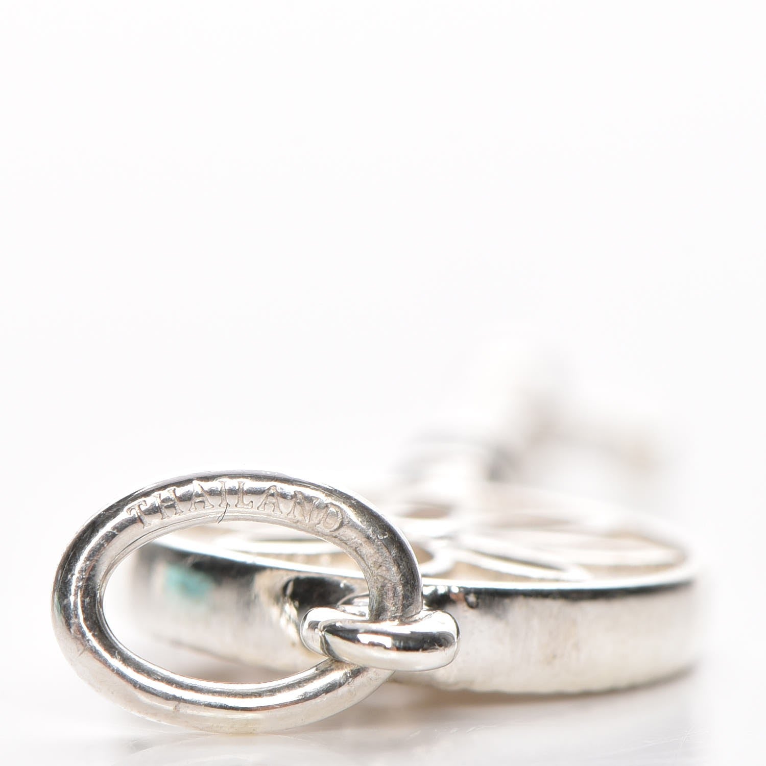 Tiffany Sterling Silver Diamond Small Daisy Key Pendant 4 of 5