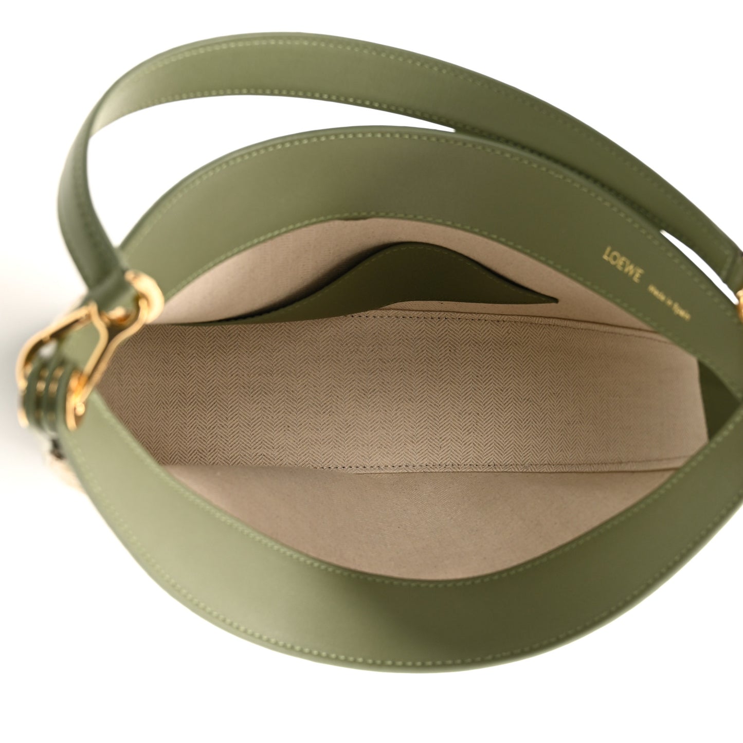 Jacquard Anagram Calfskin Luna Bag Avocado