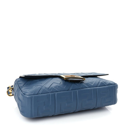 Fendi Nappa FF 1974 Embossed Baguette Mirto 3 of 8
