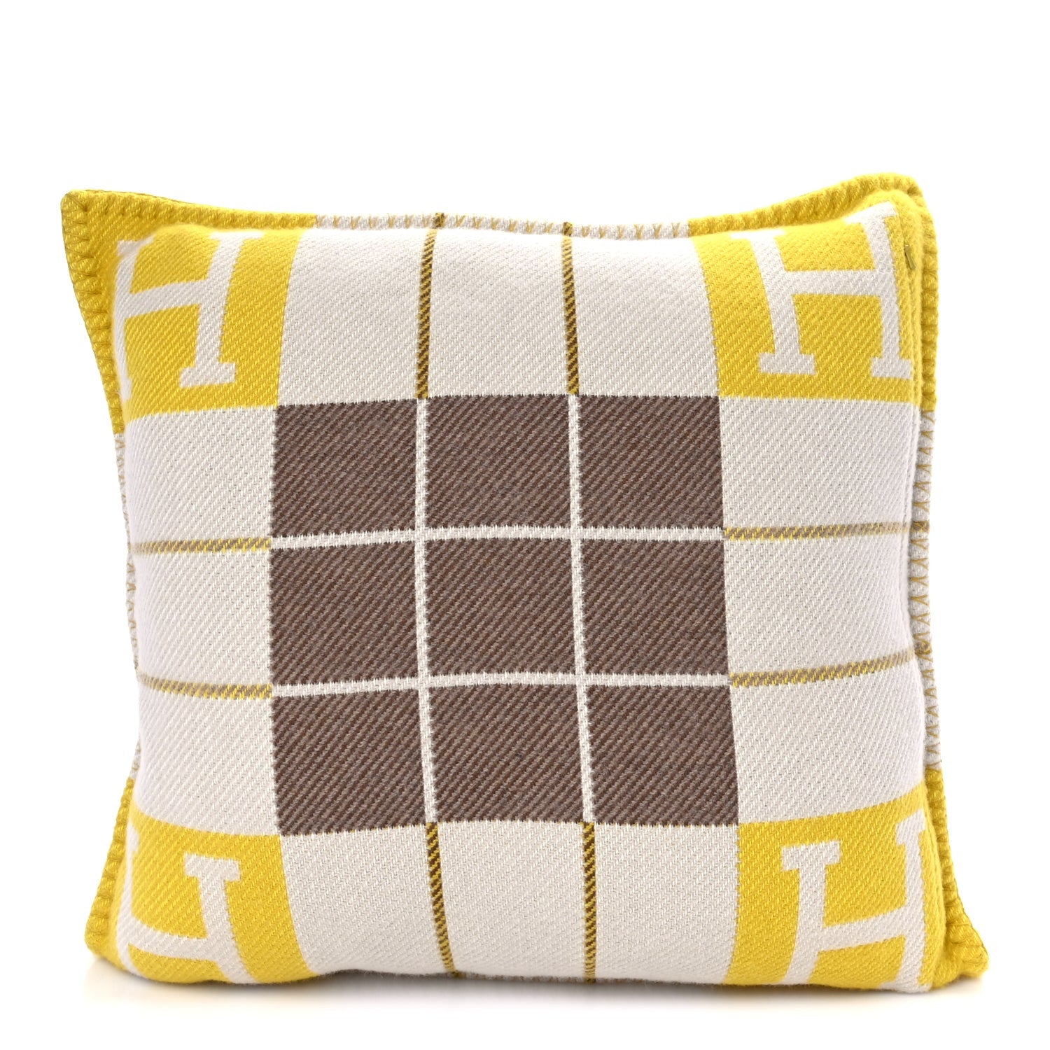 Hermes Wool Cashmere Avalon III Pillow PM Absinthe Sisal 1 of 5