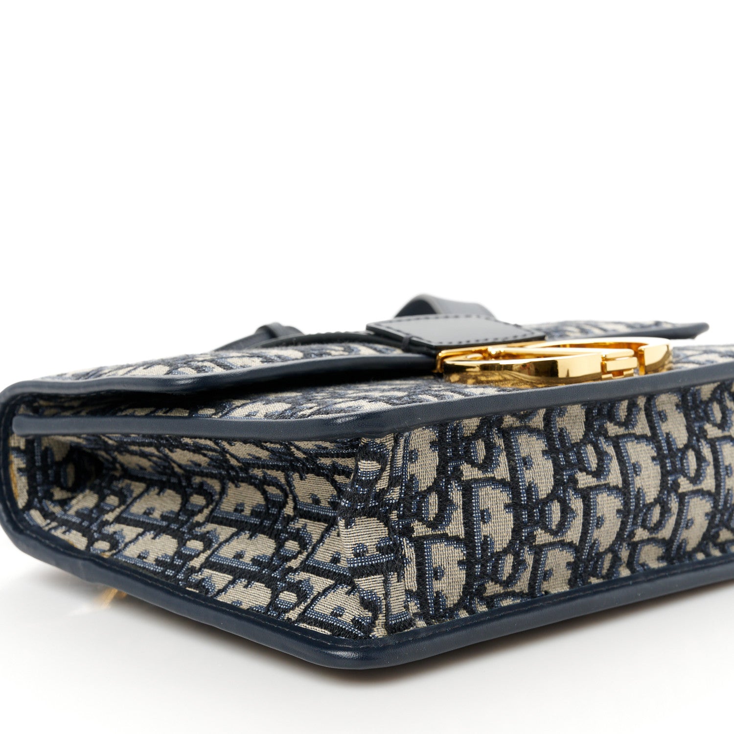 Christian Dior Oblique 30 Montaigne Flap Bag Blue 10 of 11