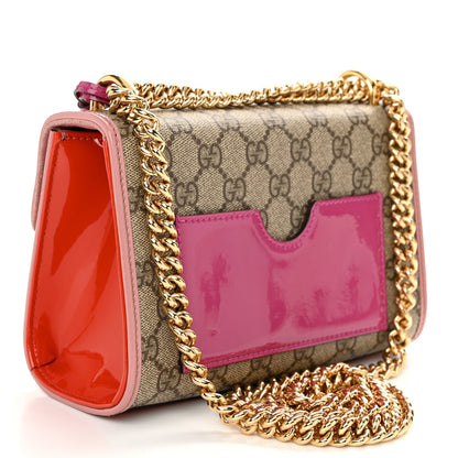 Gucci GG Supreme Monogram Patent Small Padlock Shoulder Bag Multicolor 3 of 12