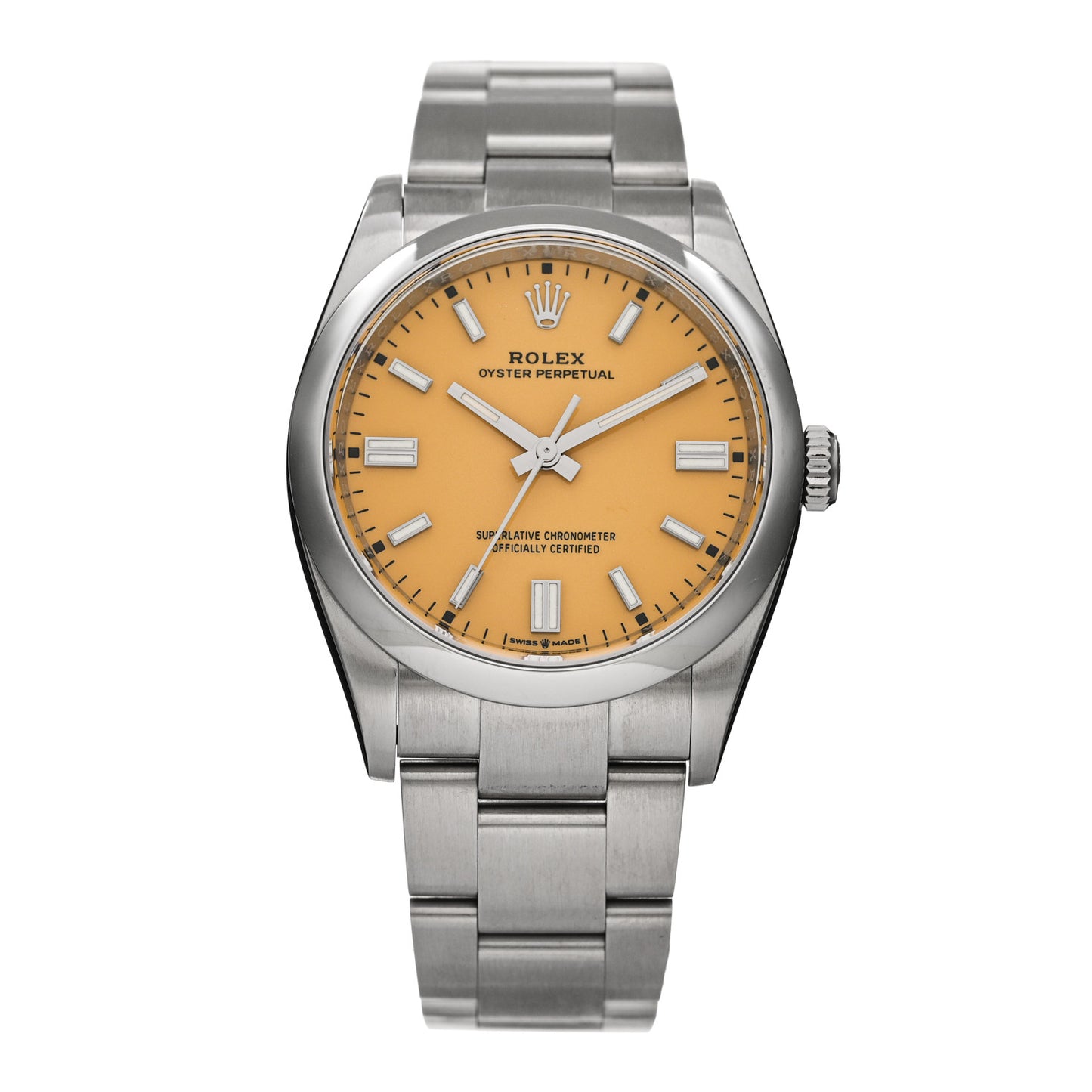 Stainless Steel 36mm Oyster Perpetual Watch Yellow 126000