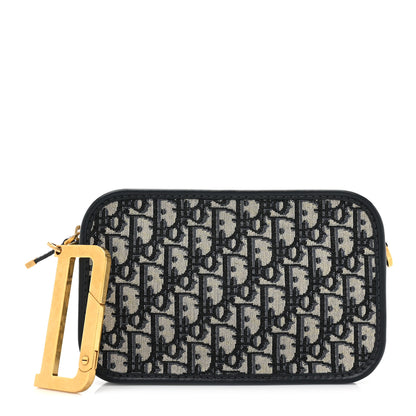 Christian Dior Oblique Diorquake Clutch Blue 1 of 10