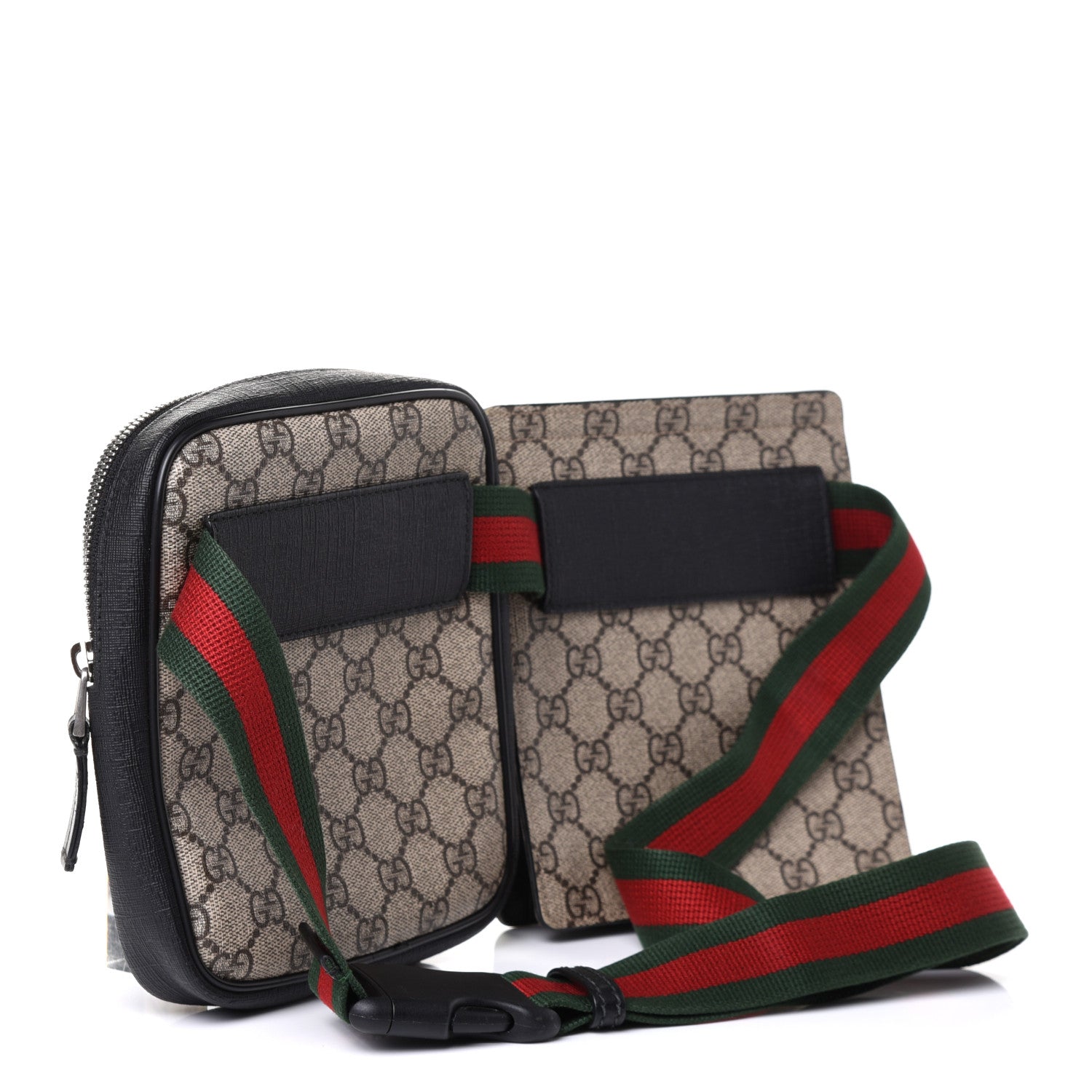 Gucci GG Supreme Monogram Web Belt Bag Black 2 of 4