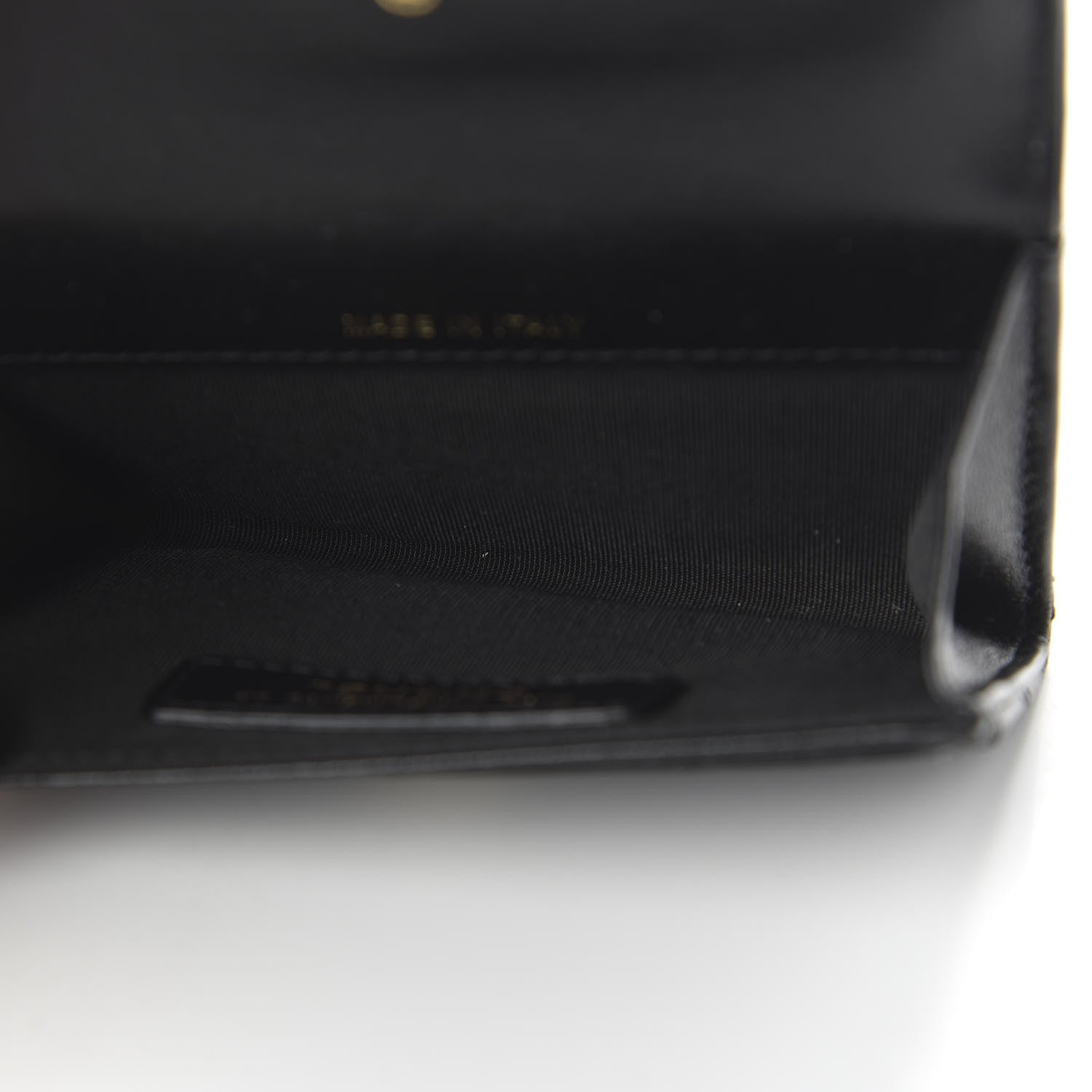 Chanel Lambskin Quilted CC Button Flap Card Holder Black 5 of 13