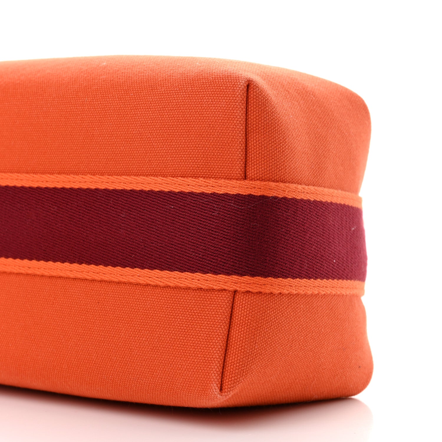Hermes Canvas Small Bride-A-Brac Pouch Orange Burgundy 9 of 9
