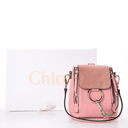 Chloe Suede Calfskin Mini Faye Backpack Washed Pink 9 of 14
