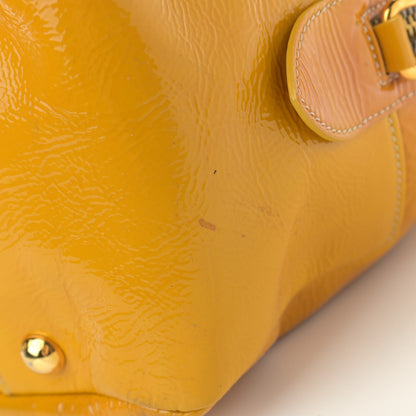 Prada Vernice Naplak Shoulder Bag Giallo 7 of 15