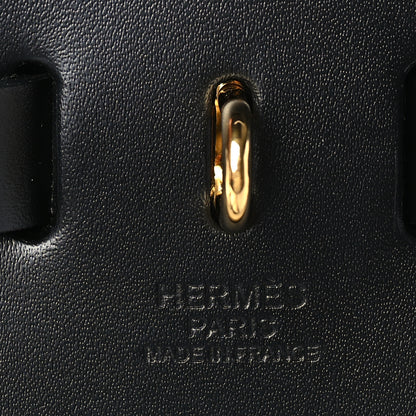 Hermes Toile H Berline Vache Hunter Herbag Zip PM  Black Bleu Nuit 5 of 8