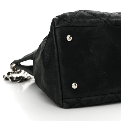 Chanel Iridescent Calfskin Quilted Small Sea Hit Tote Black 9 of 12