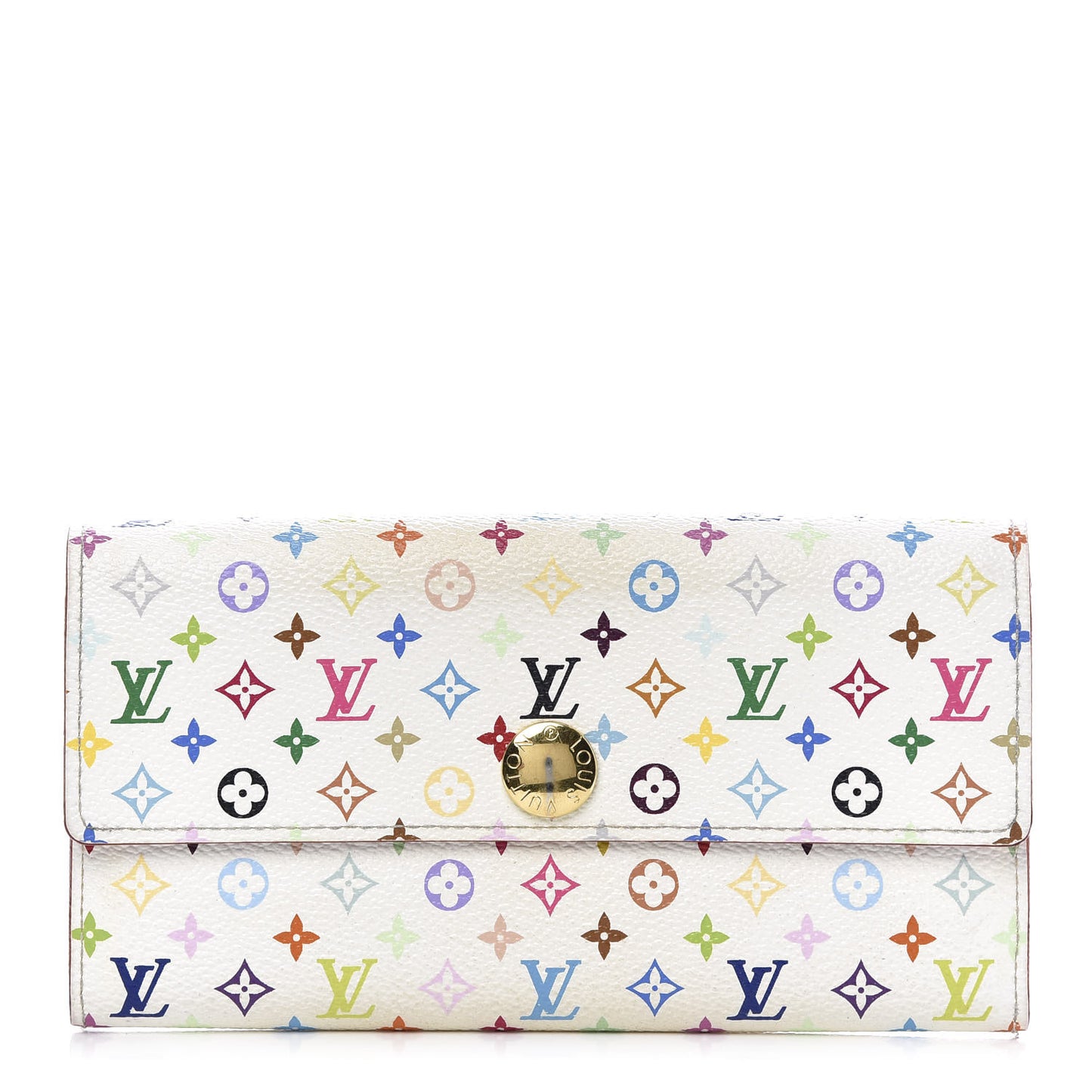 Monogram Multicolor Sarah Wallet White Litchi