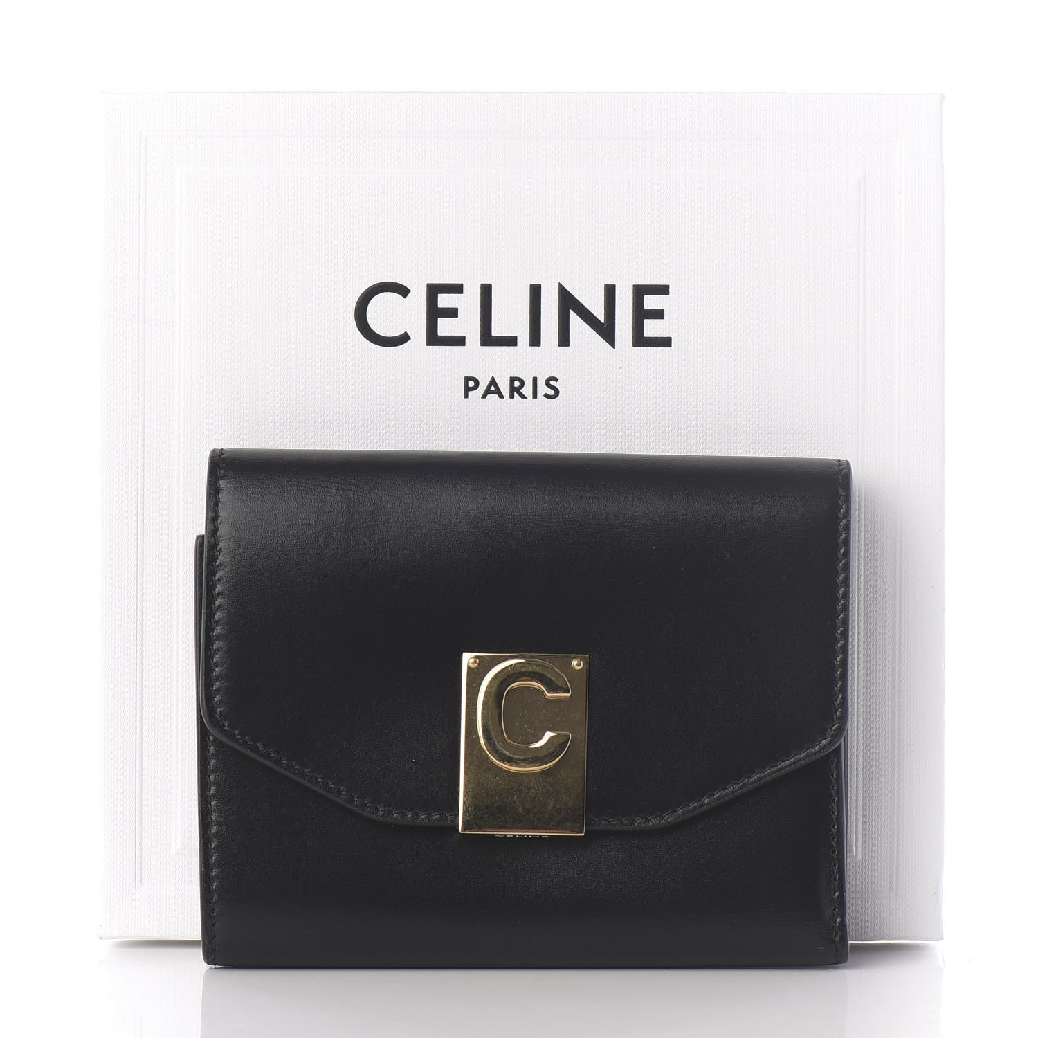 Celine Shiny Smooth Calfskin C Wallet Black 8 of 8