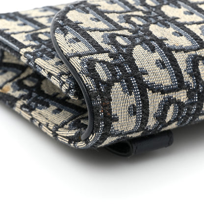 Christian Dior Oblique Saddle Belt Bag Blue 12 of 14