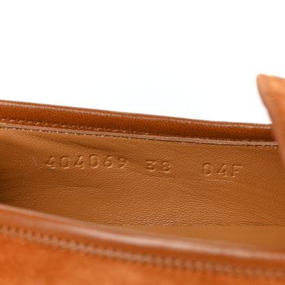 Gucci Suede Cachemire Malaga Kid Womens Jordaan Loafers 38 Blondie Cognac 9 of 12