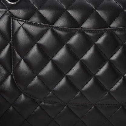 Chanel Lambskin Quilted Jumbo Double Flap Black 12 of 19