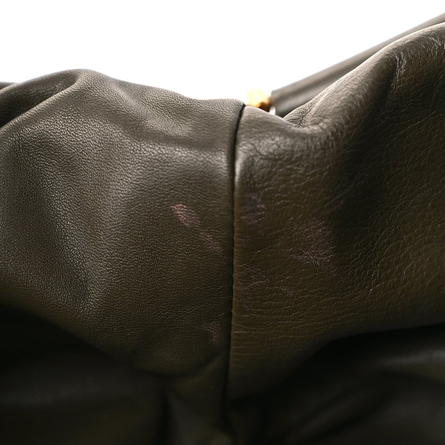 Smooth Butter Calf The Pouch Oversized Clutch Kaki Fondent