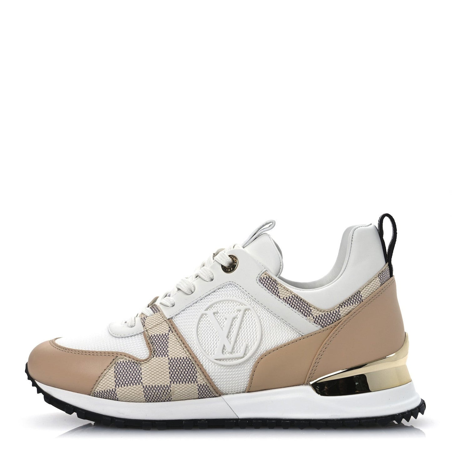 Calfskin Damier Azur Run Away Sneakers White