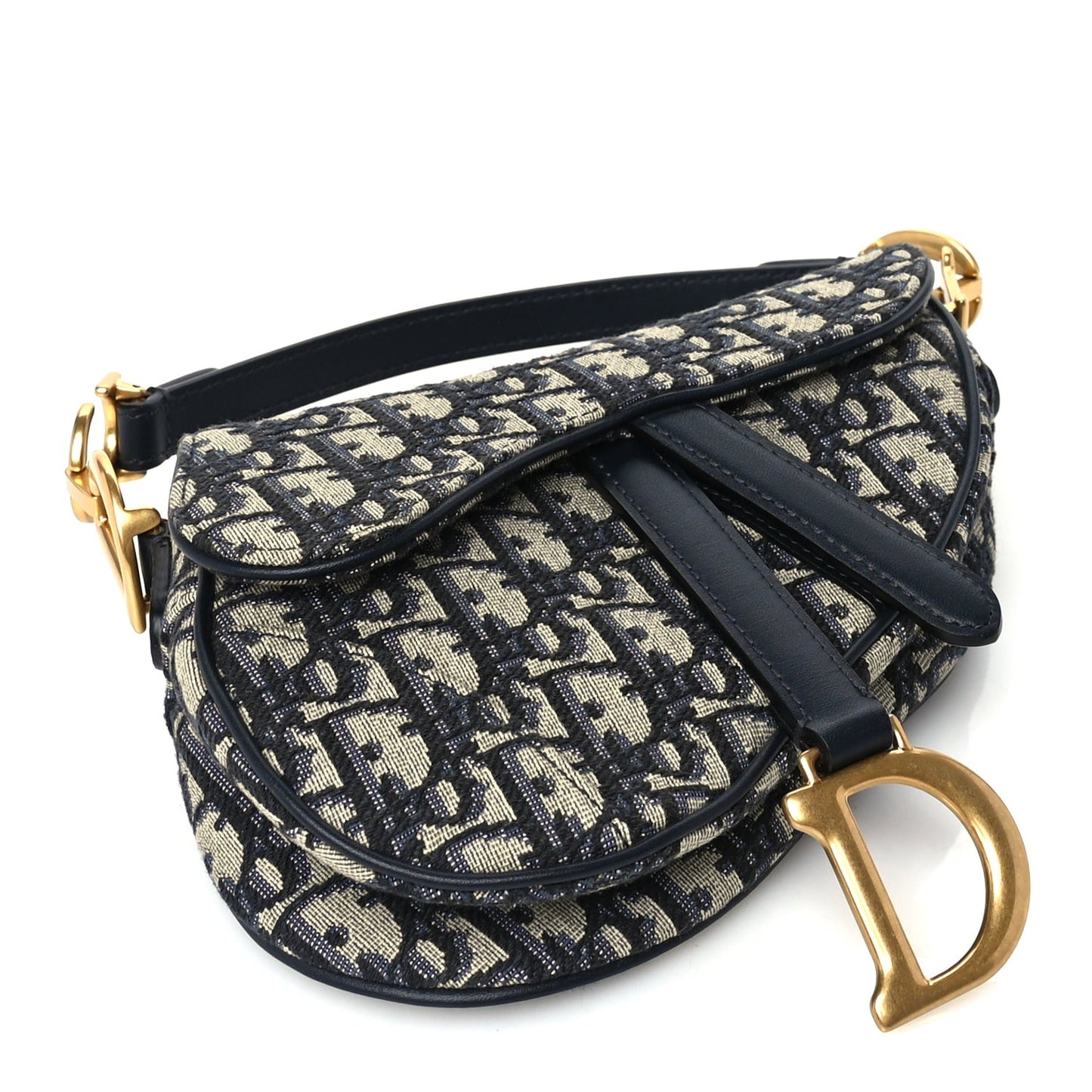 Oblique Mini Saddle Bag Blue