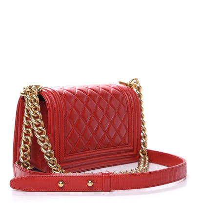 Chanel Lambskin Quilted Small Boy Flap Red 3 of 12