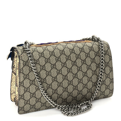 Gucci GG Supreme Monogram Snakeskin Embroidered Small Dionysus Shoulder Bag 2 of 9