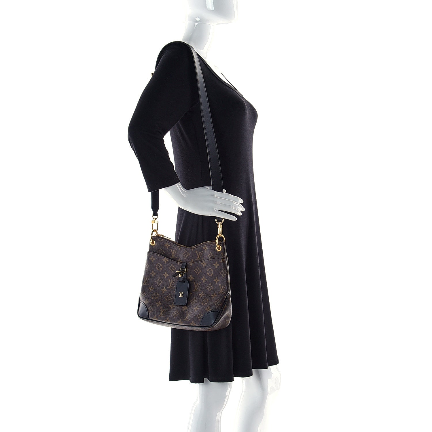 Louis Vuitton Monogram Odeon PM Black 2 of 10