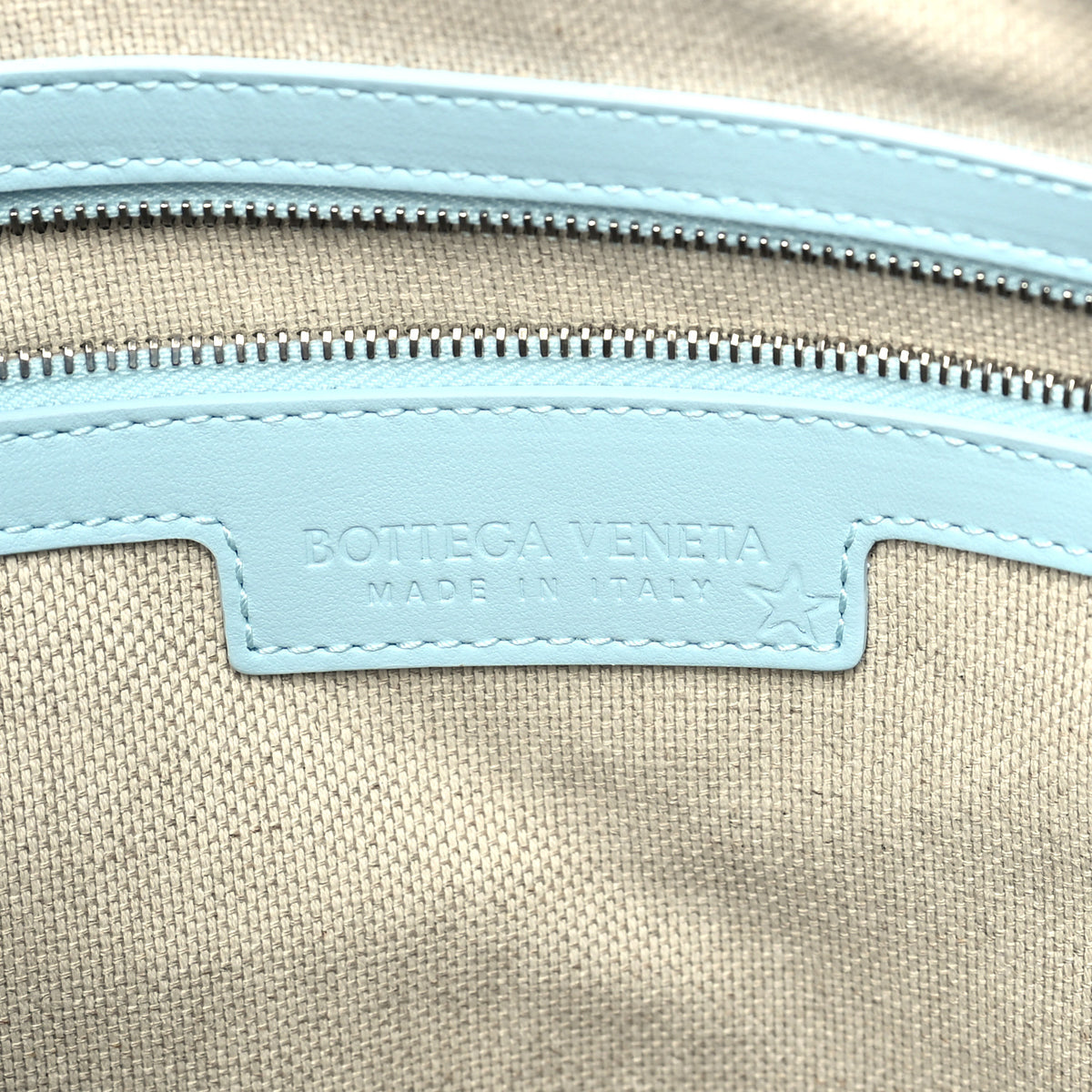 Nappa Intrecciato North South Tote Black Blue