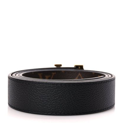 Louis Vuitton Calfskin Monogram 30mm LV Initiales Reversible Belt 100 40 Black 2 of 6