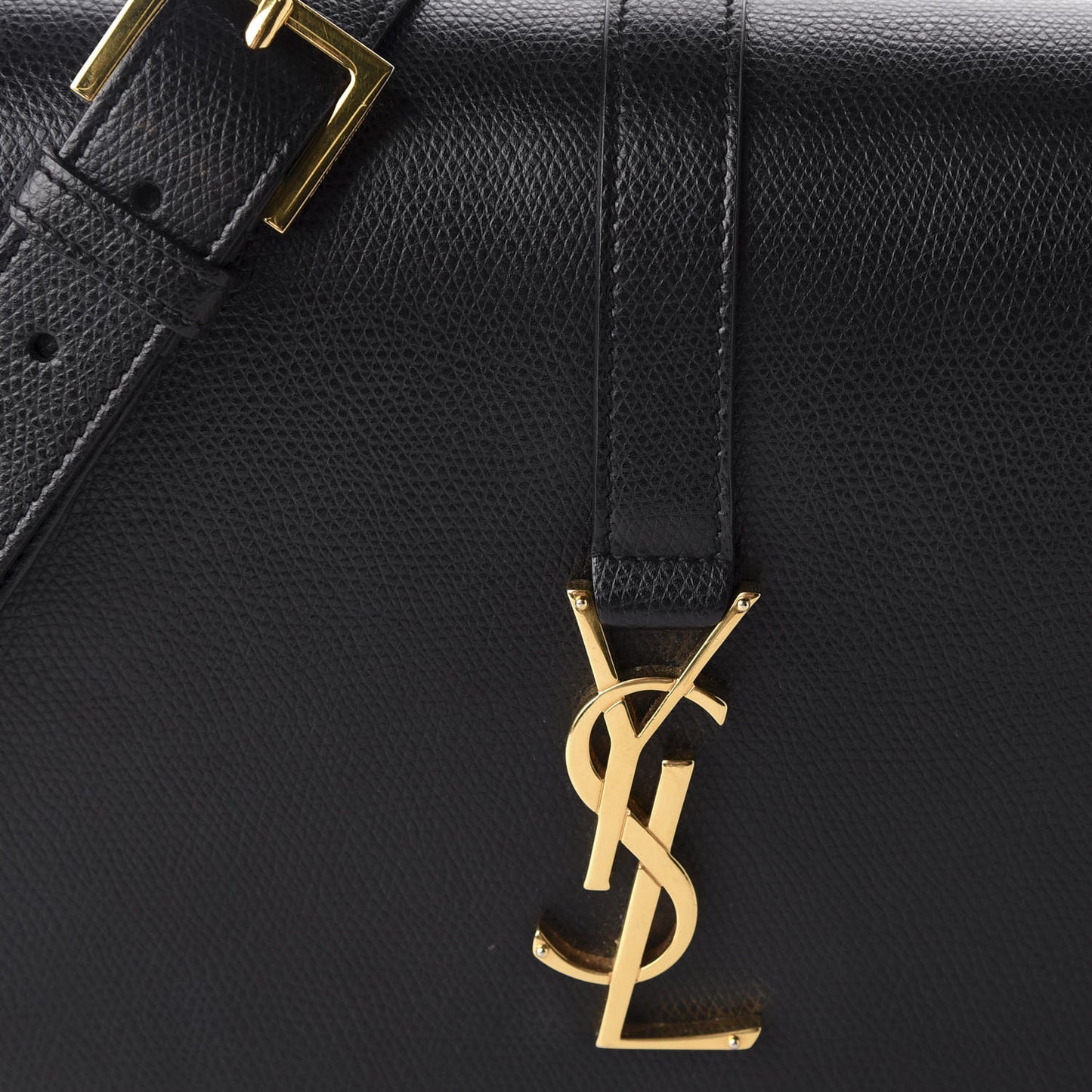 Textured Calfskin Medium Classic Monogram Universite Bag Black