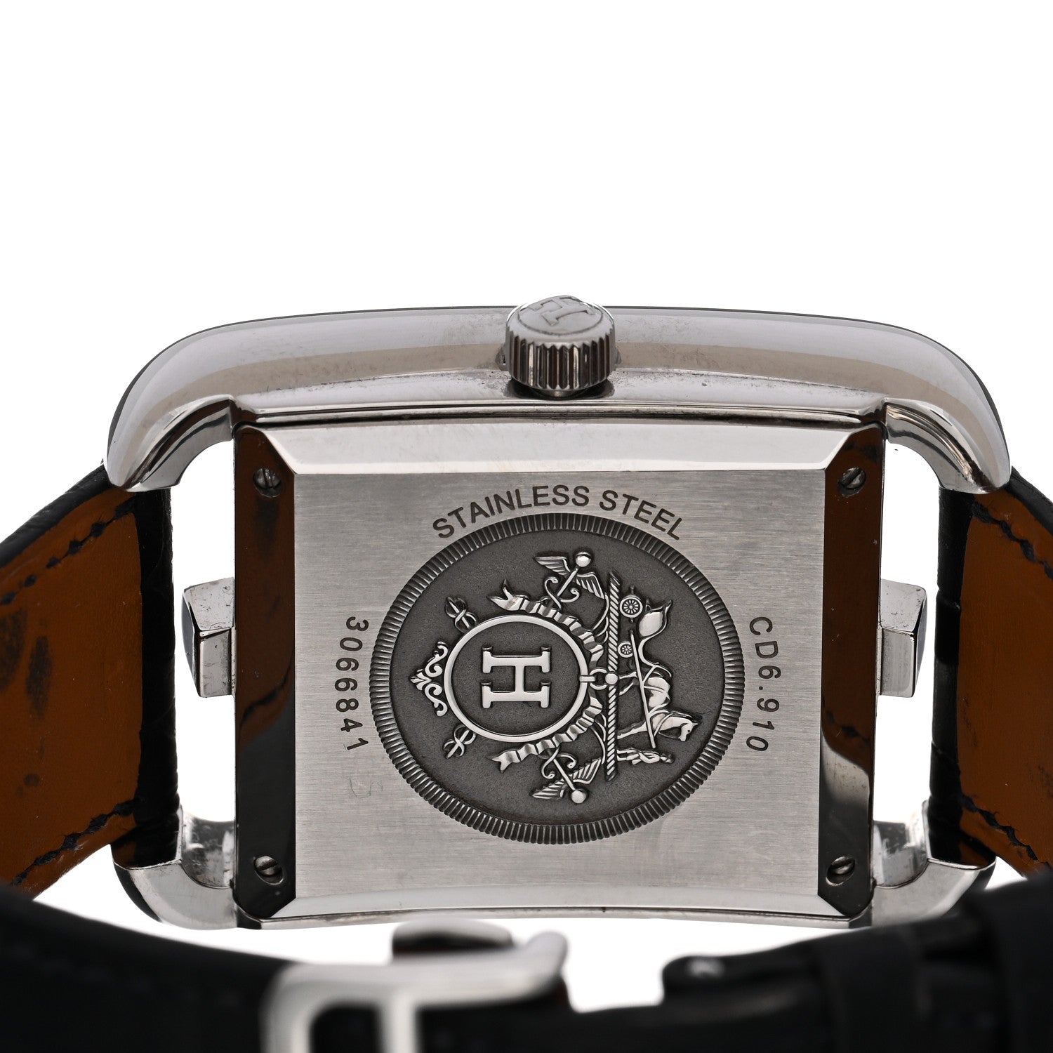 Hermes Stainless Steel Alligator 36mm Cape Cod GMT Automatic Watch Noir 4 of 5